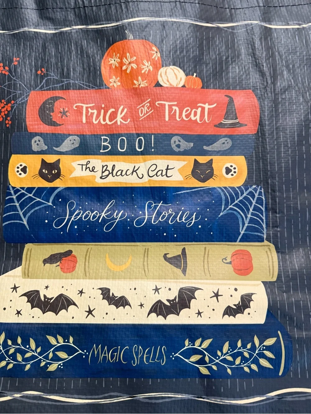 Marshalls Black and Orange 🎃Recycled 👻Tote Bag Halloween Books